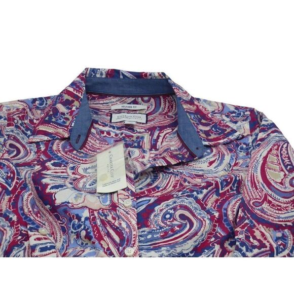 Charter Club Women’s Tabbed Sleeves Petites Cotton Shirt, 2P, Cloud Combo - Picture 7 of 10